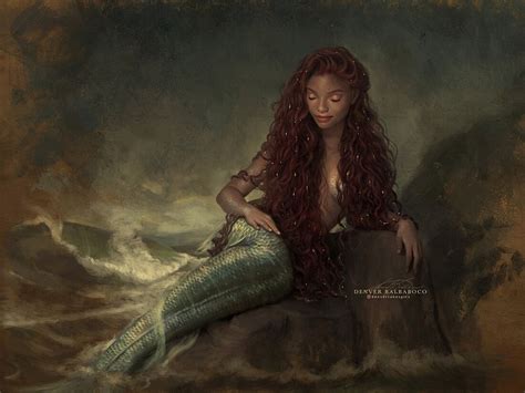 Halle Bailey is taking fans "Under the Sea" with her latest post. In honor of the upcoming live-action remake of "The Little Mermaid" wrapping production, Bailey shared a first glimpse of herself ...